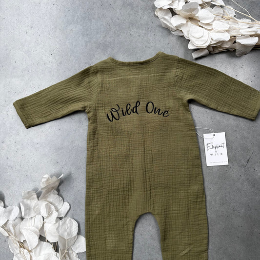 Long Sleeve Muslin Baby Romper - Classic Collection