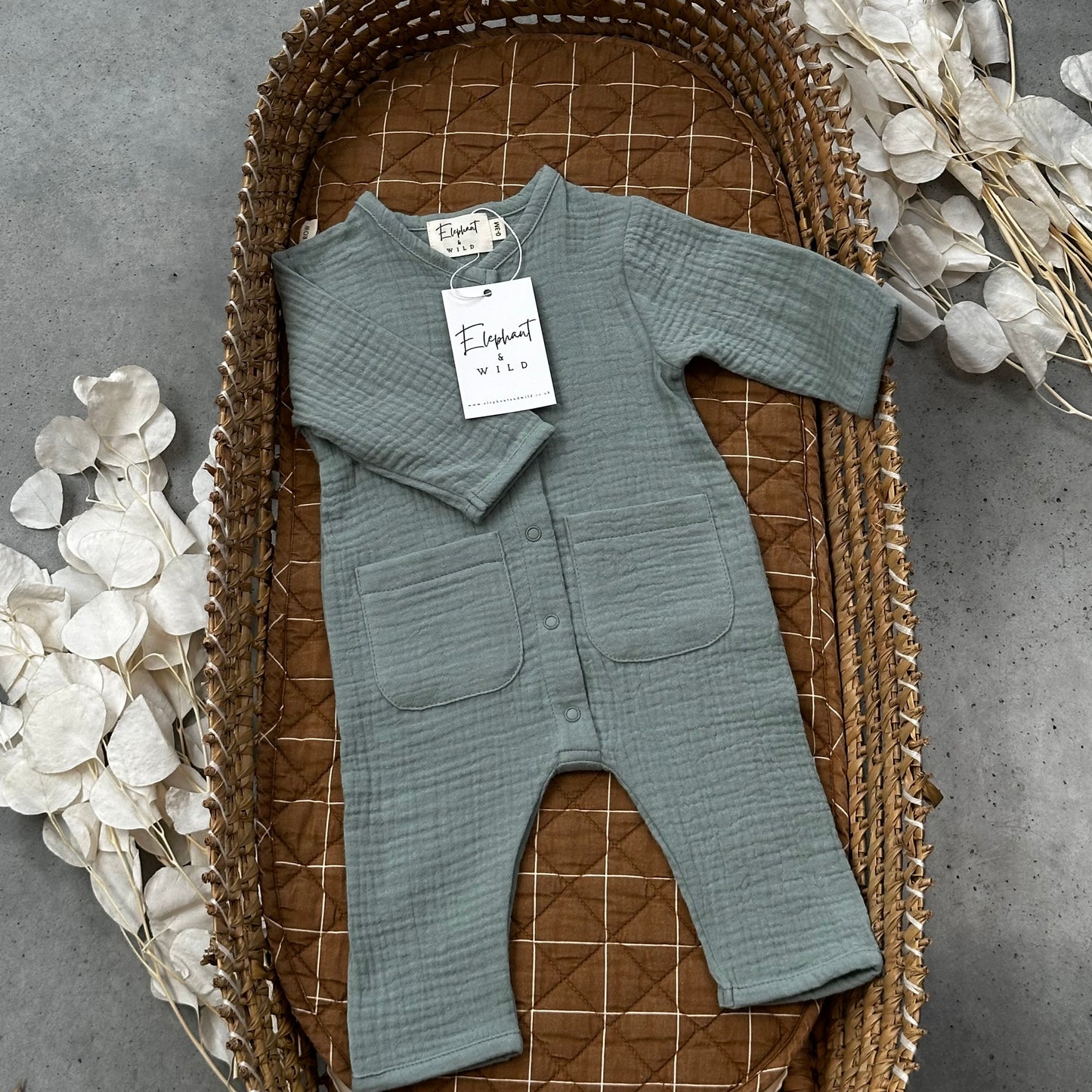 Long Sleeve Muslin Baby Romper - Classic Collection