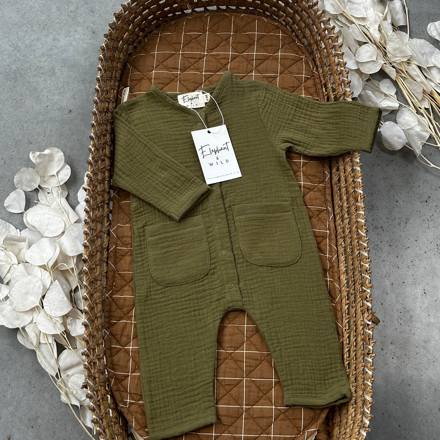 Long Sleeve Muslin Baby Romper - Classic Collection