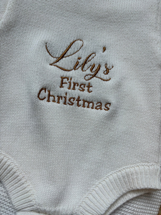 Smooth Knit Baby Romper - Christmas Collection