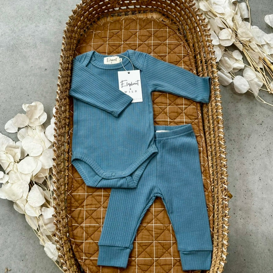 Ribbed Baby Bodysuit & Ribbed Cuffed Leggings -  Classic Collection