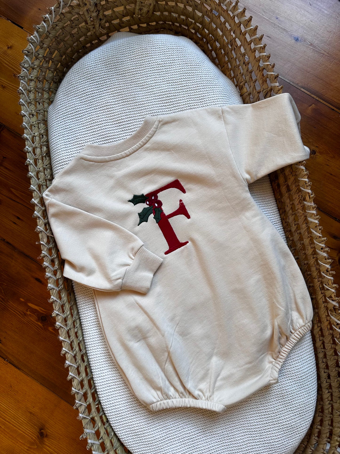 Ribbed Baby Bodysuit & Ribbed Cuffed Leggings -  Christmas Collection