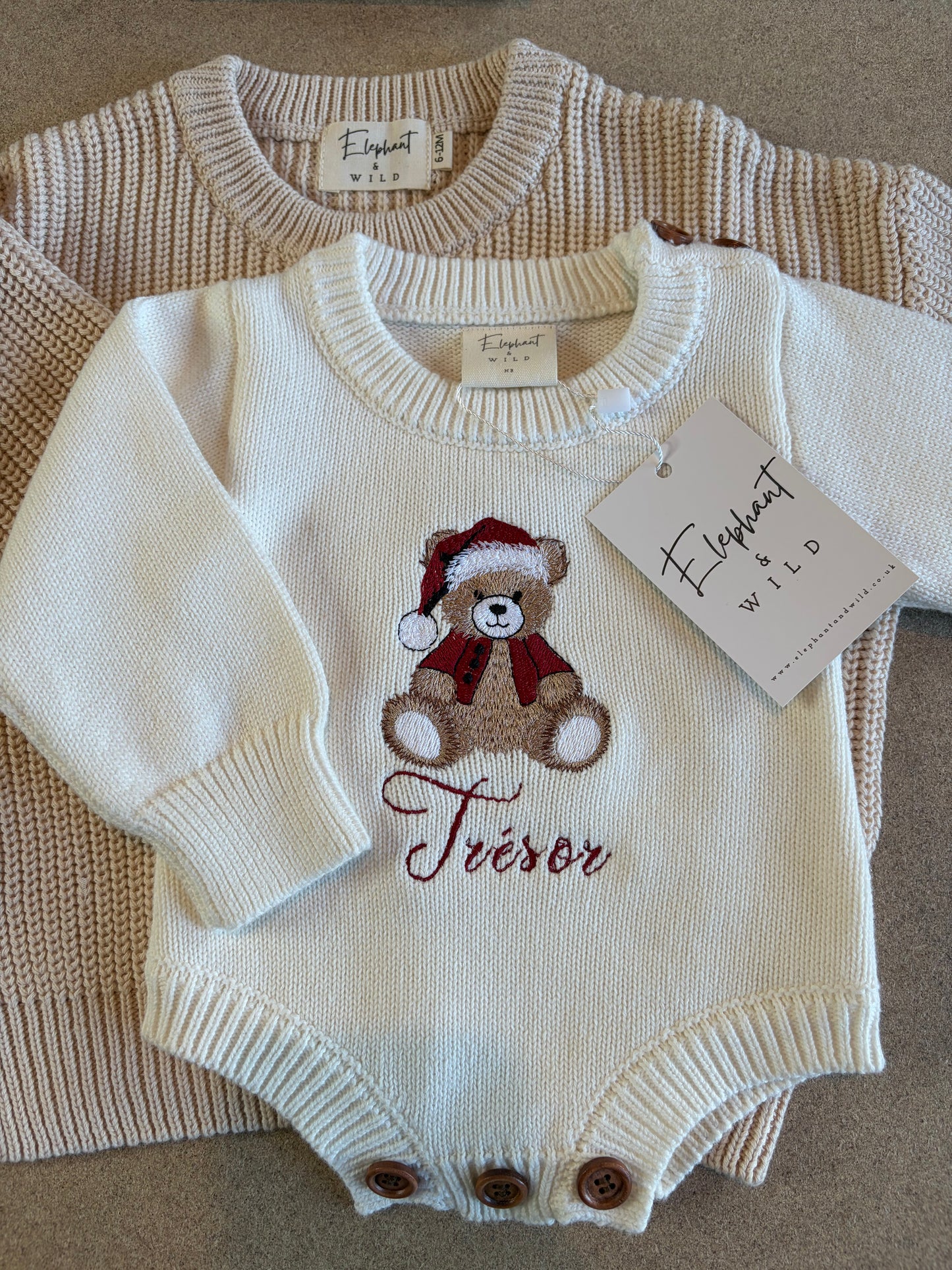Smooth Knit Baby Romper - Christmas Collection
