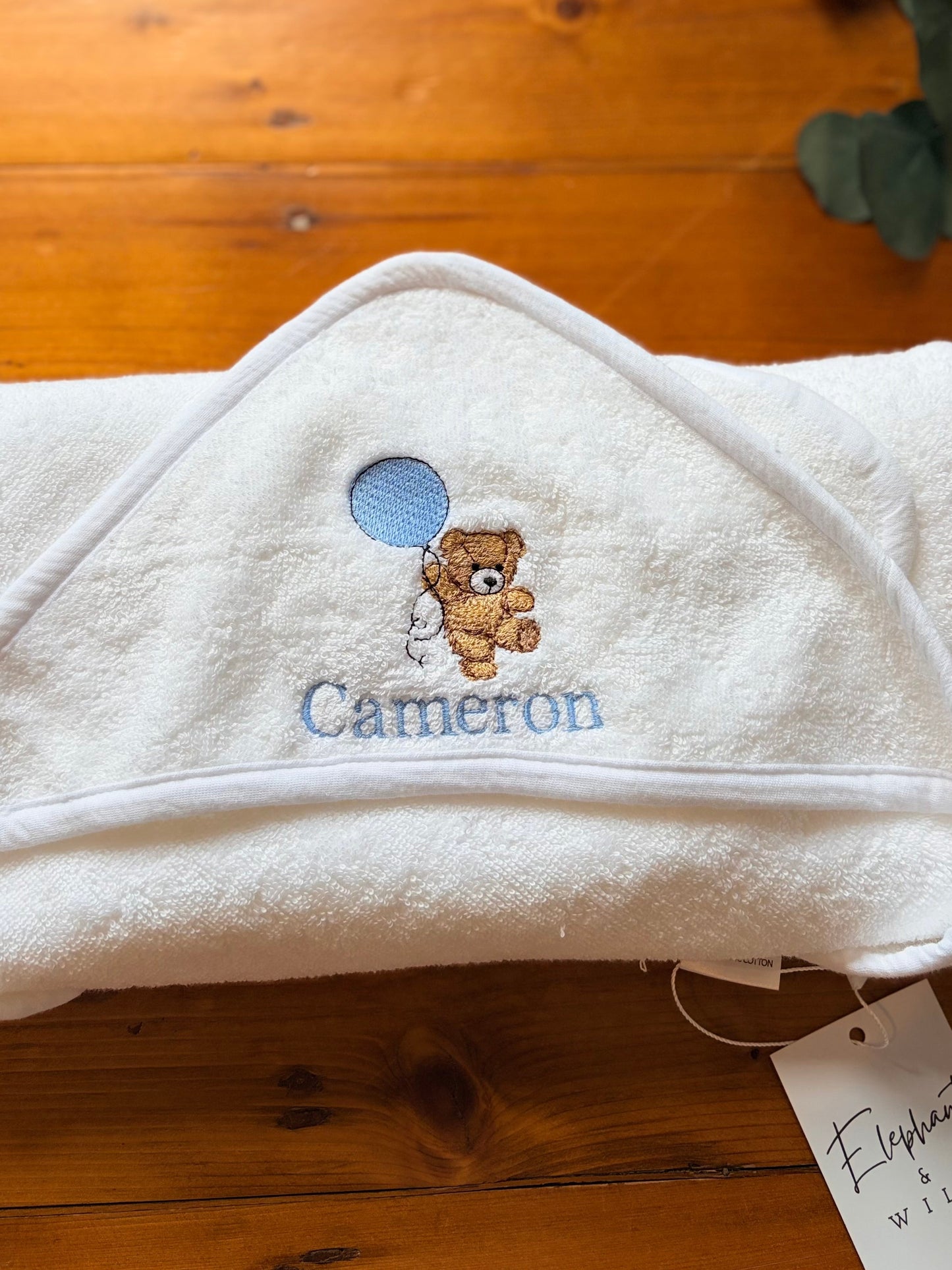 Personalised Hooded Baby Towel
