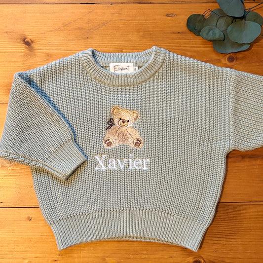 Personalised Baby Chunky Knit Jumper