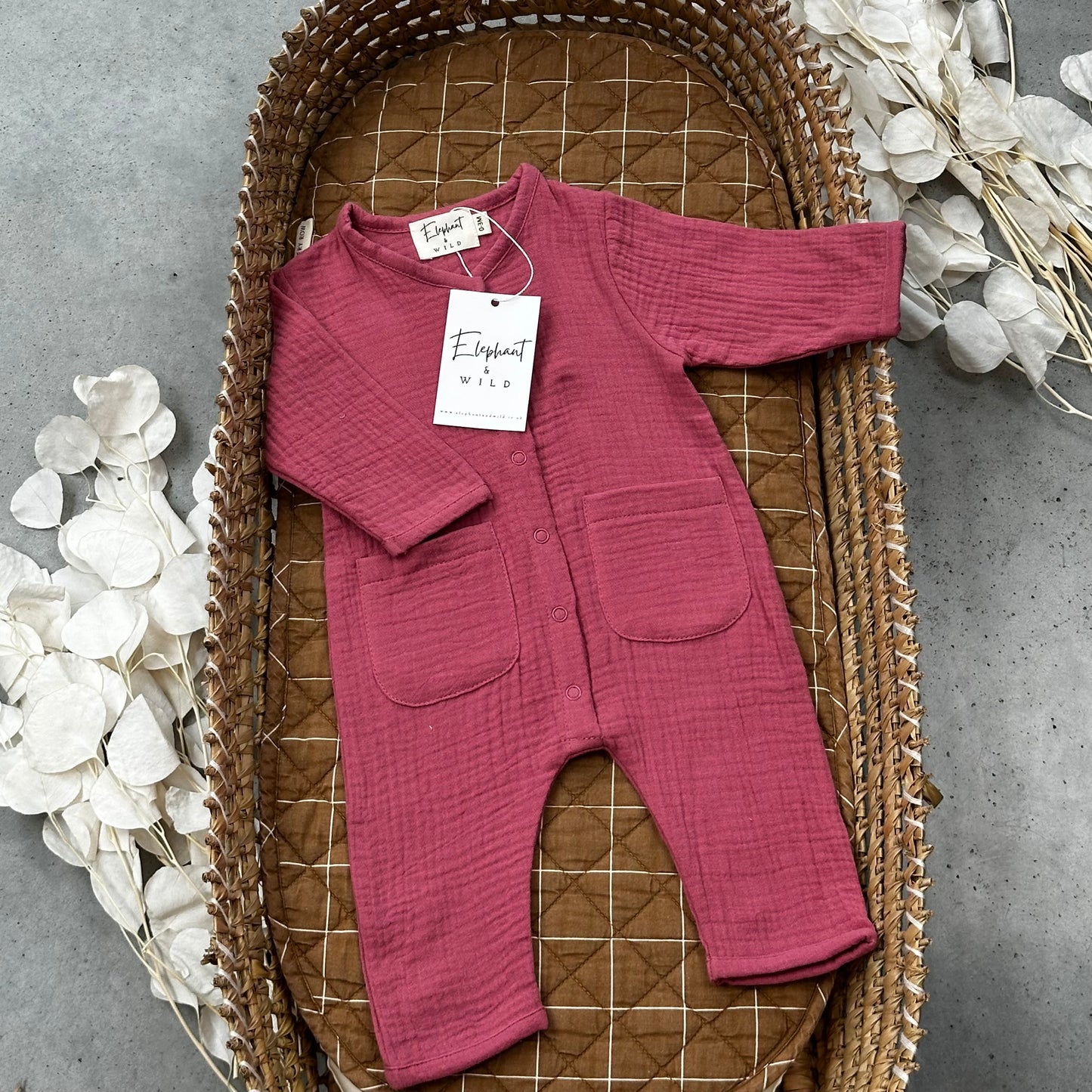 Long Sleeve Muslin Baby Romper - Classic Collection