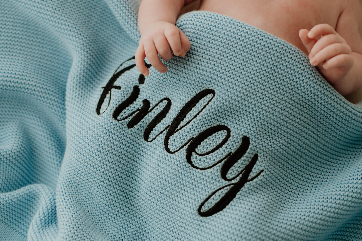 Personalised Solid Edge Baby Blanket